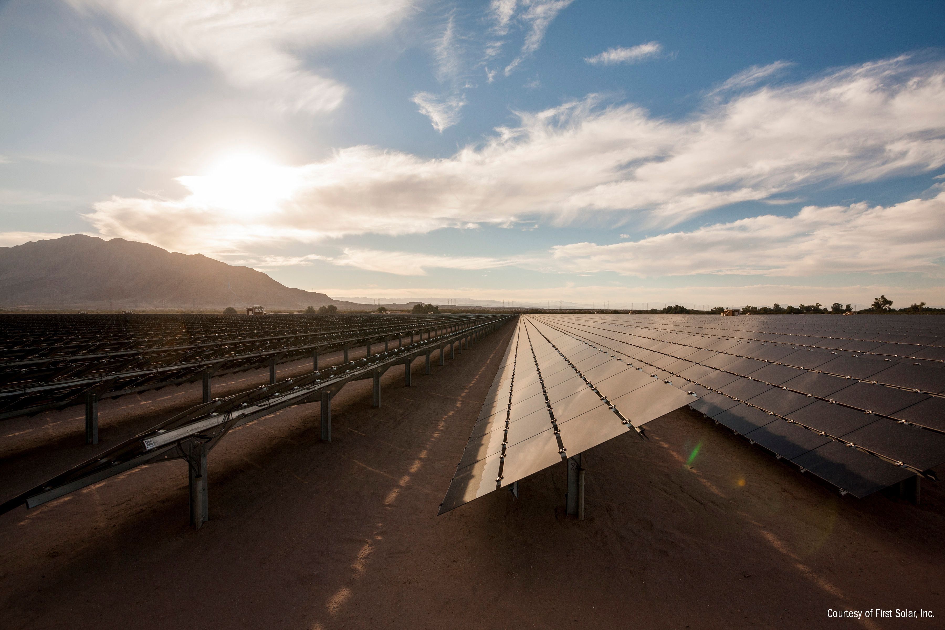 First Solar's solar photovoltaic (PCV) plant | Source: First Solar