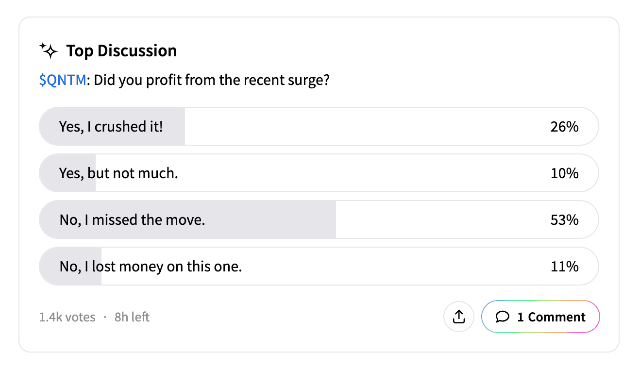 QNTM rally Stocktwits poll on Feb 7.png