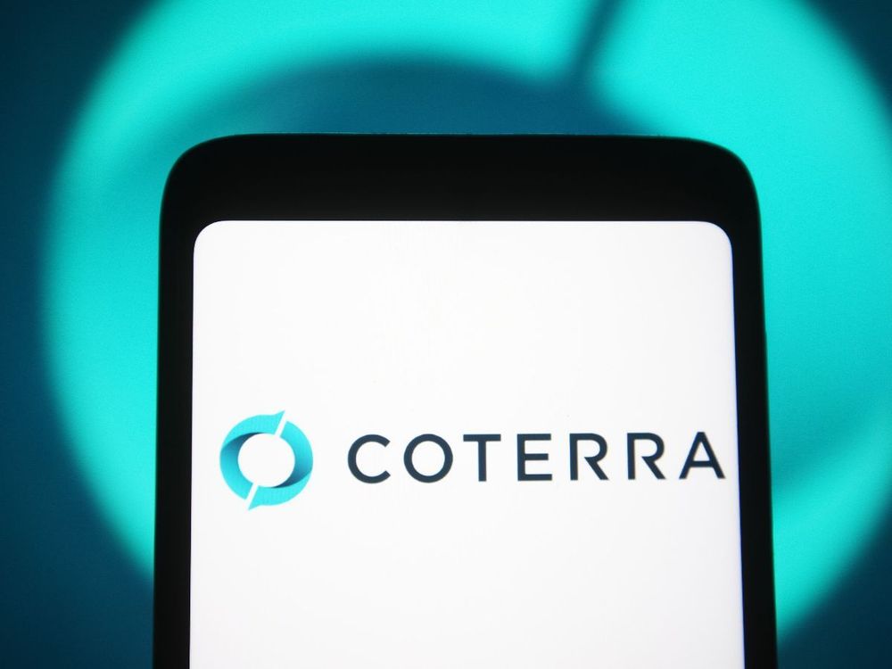  In this photo illustration, a Coterra Energy Inc. logo is seen on a smartphone screen. (Photo Illustration by Pavlo Gonchar/SOPA Images/LightRocket via Getty Images)