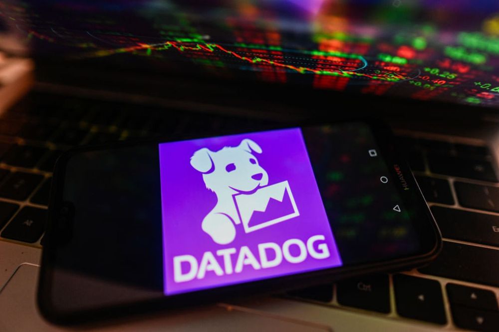 2023/11/08: In this photo illustration, a DataDog logo is displayed on a smartphone.