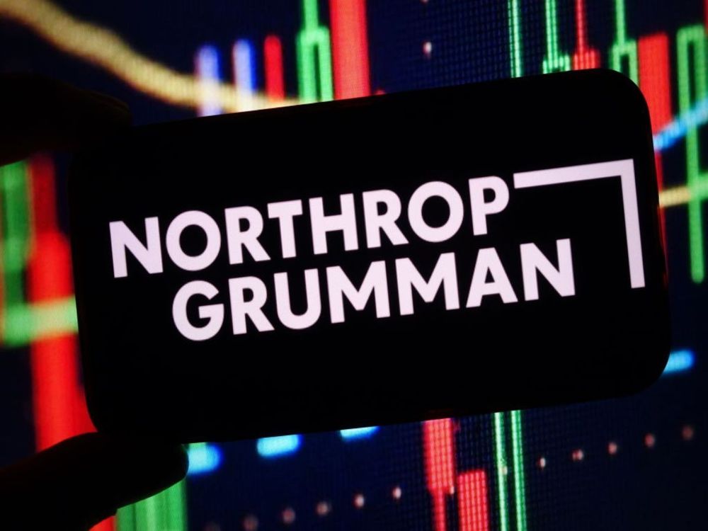 In this photo illustration, the Northrop Grumman company logo is seen displayed on a smartphone screen. (Photo Illustration by Piotr Swat/SOPA Images/LightRocket via Getty Images)