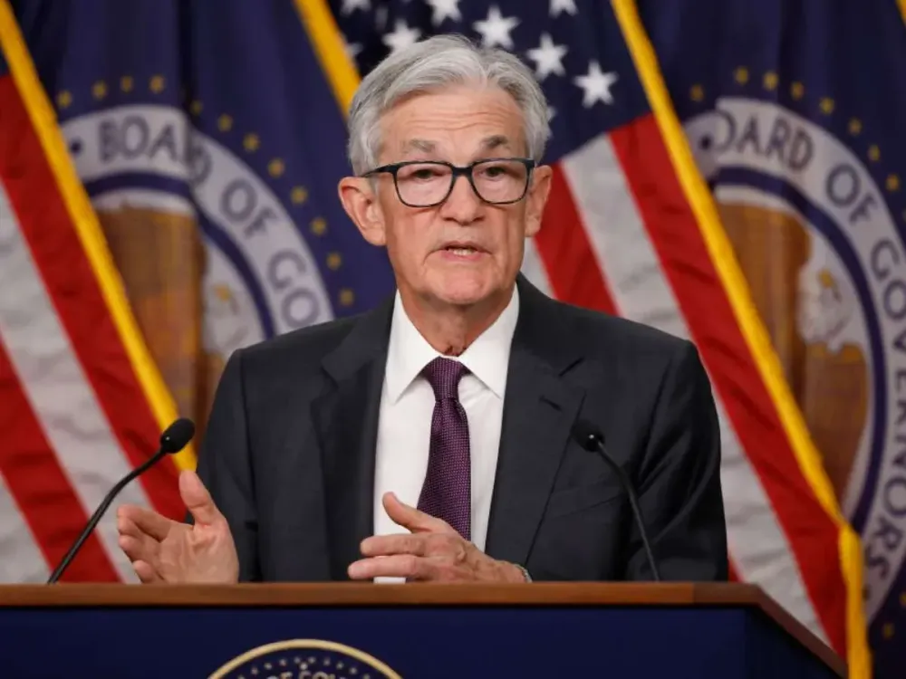 Federal Reserve Chairman Jerome Powell delivers remarks at a news conference on March 19, 2025 in Washington, DC. (Photo by Kevin Dietsch/Getty Images)