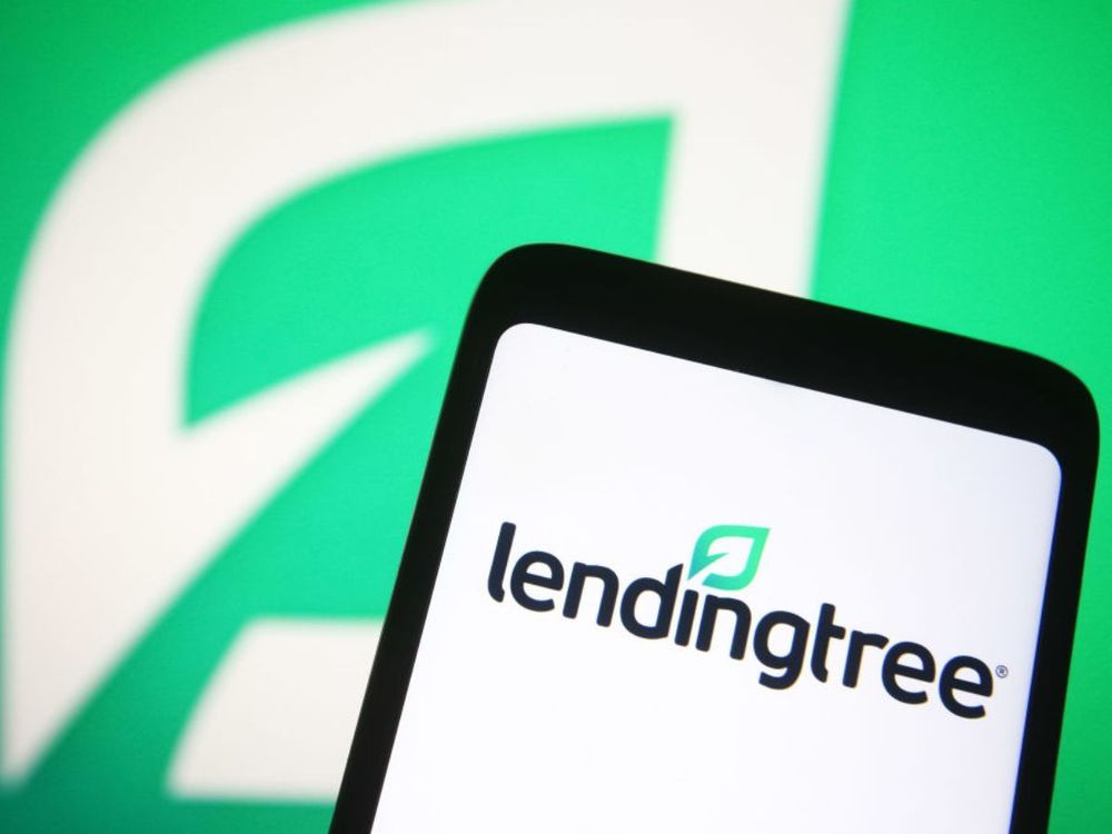 In this illustration, a LendingTree logo of an online lending marketplace seen displayed on a smartphone. (Photo Illustration by Pavlo Gonchar/SOPA Images/LightRocket via Getty Images)