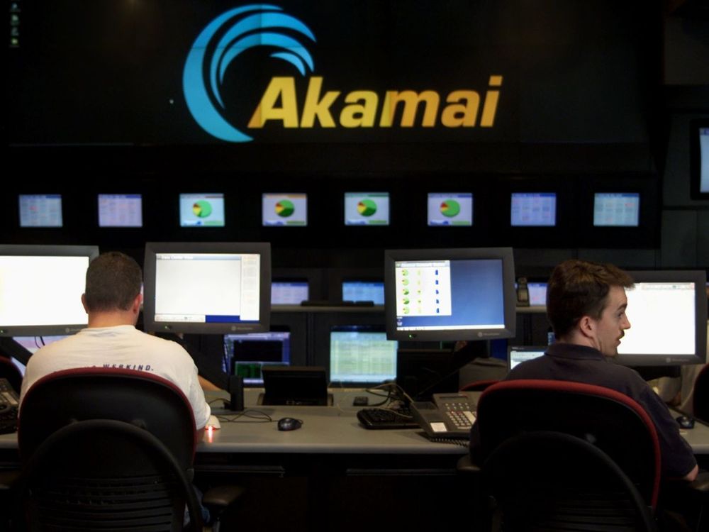 The network operations command center (NOCC) at Akamai. (Photo by Wendy Maeda/The Boston Globe via Getty Images)