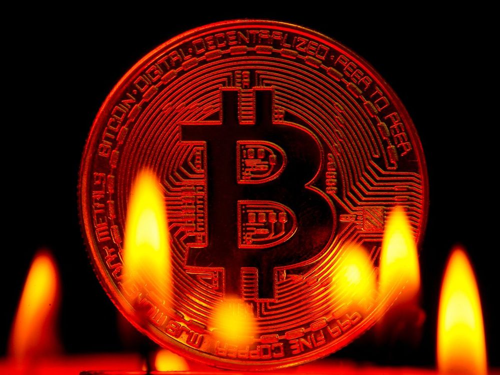 A visual representation of the cryptocurrency Bitcoin on November 20, 2018 in London, England. (Photo by Jordan Mansfield/Getty Images)