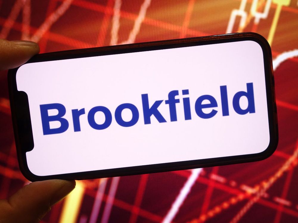 In this photo illustration, the Brookfield Renewable Partners company logo is seen displayed on a smartphone screen. (Photo Illustration by Piotr Swat/SOPA Images/LightRocket via Getty Images)