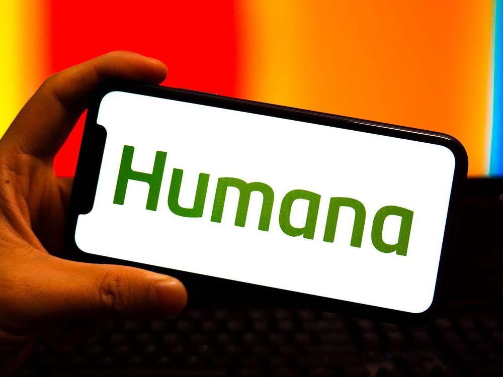 In this photo illustration, a Humana logo is displayed on the screen of a smartphone. (Photo Illustration by Sheldon Cooper/SOPA Images/LightRocket via Getty Images)