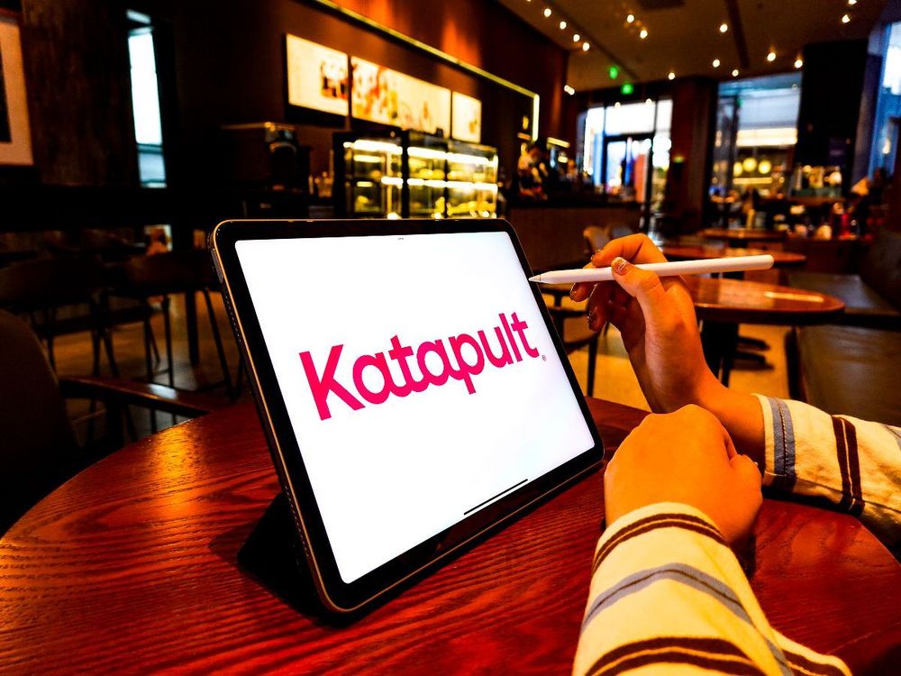  In this photo illustration, a Katapult Holdings logo is displayed on the screen of an iPad. (Photo Illustration by Sheldon Cooper/SOPA Images/LightRocket via Getty Images)