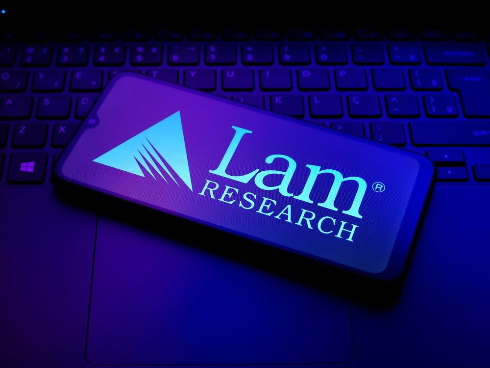 The Lam Research Corporation logo appears on a smartphone screen in this illustration photo in Reno, United States, on December 17, 2024. (Photo by Jaque Silva/NurPhoto via Getty Images)