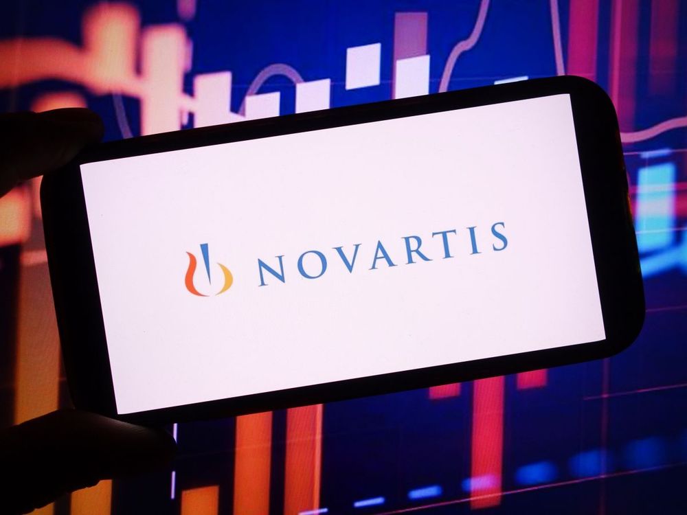 In this photo illustration, the Novartis company logo is seen displayed on a smartphone screen. (Photo Illustration by Piotr Swat/SOPA Images/LightRocket via Getty Images)