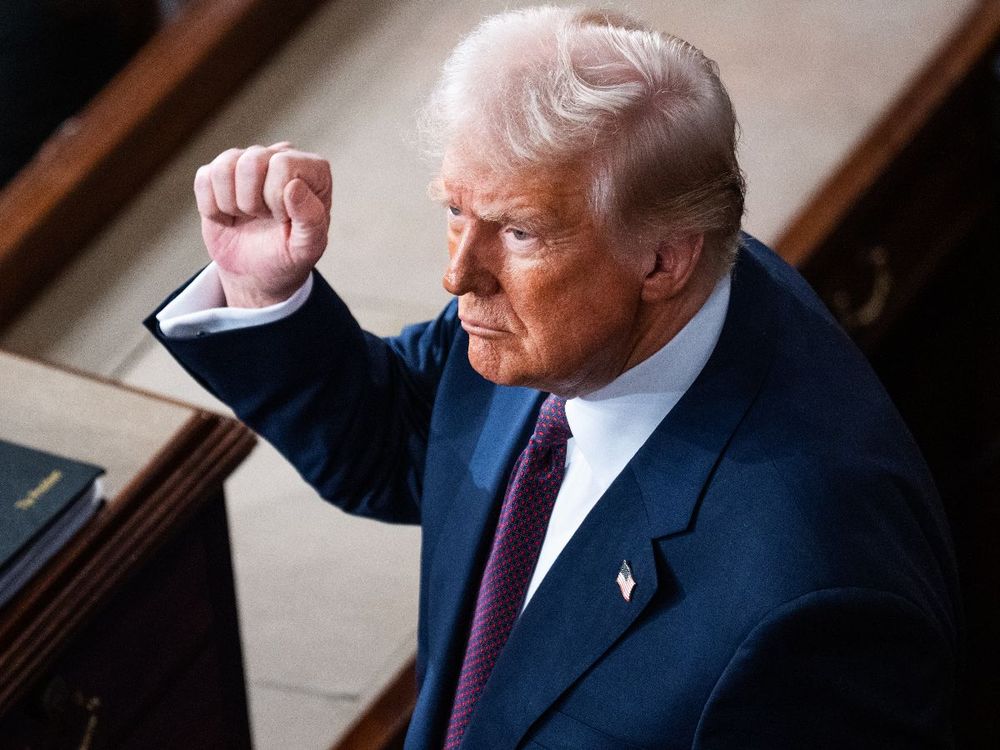 President Donald Trump addresses a joint session of Congress in the House Chamber of the U.S. Capitol on Tuesday, March 4, 2025. (Tom Williams/CQ-Roll Call, Inc via Getty Images)